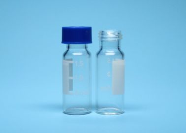 бутылка прозрачной хроматографически верхней части винта 1.5мл стеклянная с пластиковыми крышками