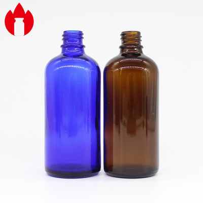 100ml Амбер или бутылки эфирного масла голубых пробирок винта верхних стеклянные