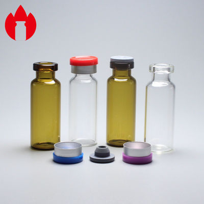 Миниатюрная стеклянная бутылочка-флакон с обжимным горлышком